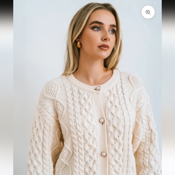 Handmade Sweaters - Vintage Cream cardigan
